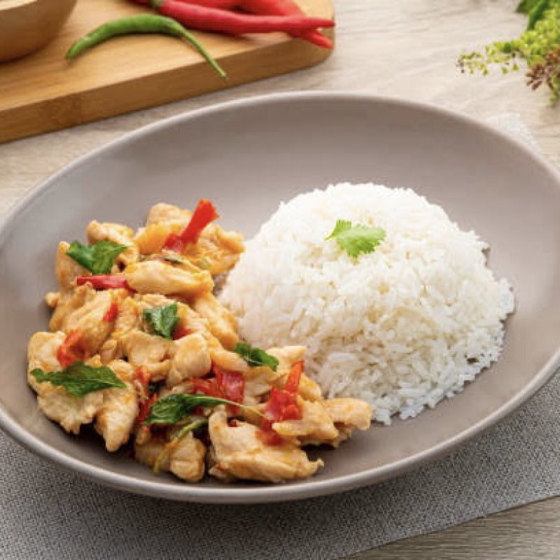 ข้าวกระเพราไก่ชิ้น